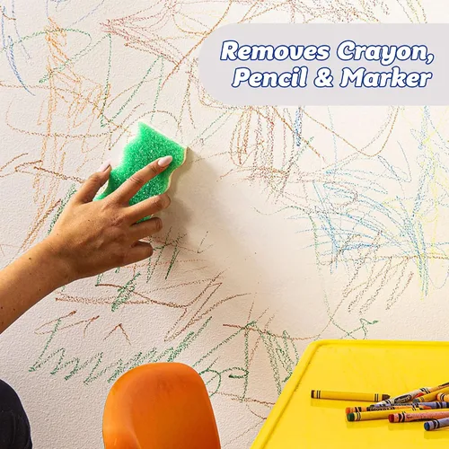 Miniatura 9 de Scrub Daddy Eraser Daddy 10x, esponja mágica para paredes pintadas, limpiador de zócalos, esponjas de melamina, almohadillas de limpieza de doble