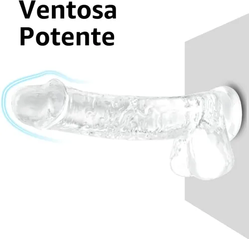 Miniatura 6 de Consoladro pequeño realista azul de 6.4 pulgadas, consolador delgado y lindo para el punto G y estimulación anal con potente ventosa y bola