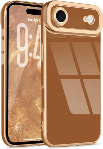 Miniatura 145 de Lafunda Diseñada para iPhone 13 Pro, fundas lujosas con chapado lindo para mujeres y niñas, elegante borde dorado, a prueba de golpes, TPU con funda