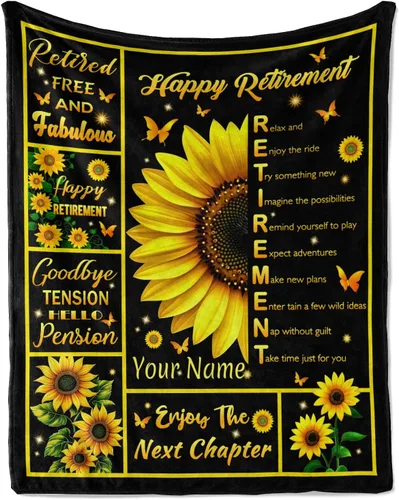 Miniatura 19 de Jekeno Regalos de girasol para mujeres, mamá, manta personalizada con girasol, manta personalizada con nombre, manta de franela personalizada