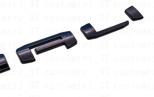 Miniatura 6 de Kit de 4 piezas 2019 2020 2021 Sierra Denali letras emblemas negro brillante 1500 HD 2500 HD 3500 HD AT4 placa de identificación de repuesto