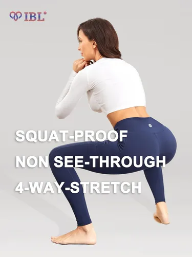 Miniatura 7 de IBL Women's Buttery Soft Leggings with Pockets 27"- High Waist Tummy Control Workout Running Lounging Yoga Pants
