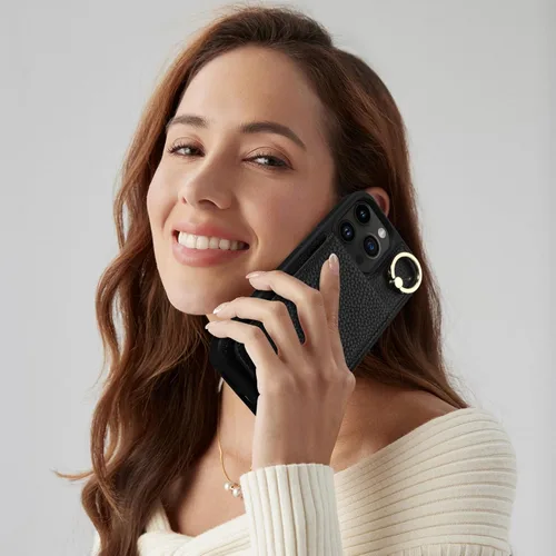 Miniatura 7 de Funda para iPhone 15 Pro Max de 6.7'', Funda Cartera Cruzada Desmontable con Ranuras para Tarjetas con Bloqueo RFID, Soporte de Anillo 360°, Funda