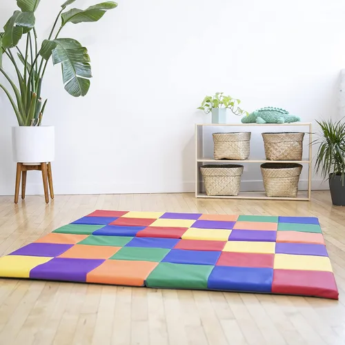 Miniatura 9 de ECR4Kids SoftZone Tapete de Actividades de Retazos, Tapete de Juego Plegable, Surtido