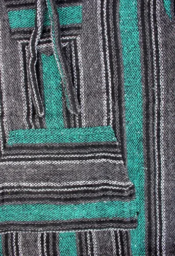 Miniatura 4 de Del Mex Sudadera mexicana estilo baja, poncho tipo sudadera con capucha, diseño de surf, estilo hippie, jerga