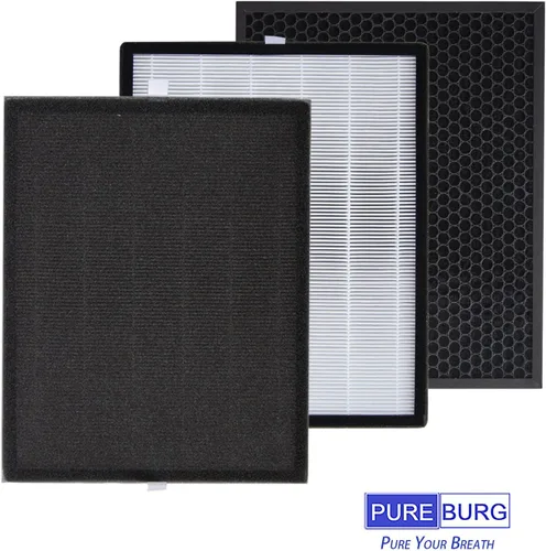 Miniatura 2 de PUREBURG Juego de filtros de repuesto compatibles con el purificador de aire COLZER EPI-328 y purificador de aire Domccy NS-320, H13 HEPA + 4