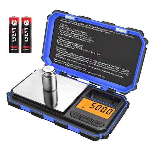 Mini báscula digital (actualizada), báscula de bolsillo de 7.05 oz/0.00 oz, peso de calibración de 1.76 oz, báscula inteligente electrónica, 6