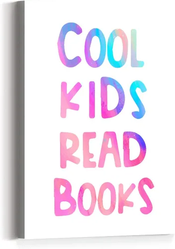 Lienzo decorativo para pared: rincón de lectura para niños, cita genial para amantes de los libros, perfecto para la habitación de los niños, el
