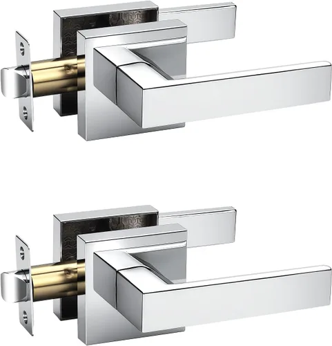 Miniatura 10 de KNOBWELL Paquete de 1 manija de puerta interior negra para uso en interiores, reversible para izquierda y derecha sin llave Negro