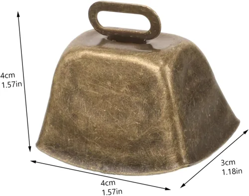 Miniatura 2 de 6 campanas de vaca de metal vintage para ganado, campanas de artesanía ruidosas para ganado, ovejas, mascotas, adornos de llamadas perdidas para uso