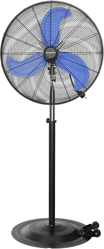 Miniatura 5 de Ventilador de pedestal oscilante de 18 pulgadas con control remoto, ventilador de pie de alta velocidad de 5000 CFM, motor de CC, 9 velocidades