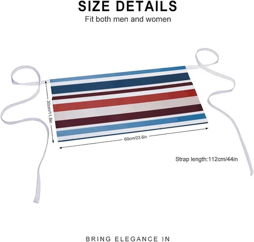 Miniatura 2 de Server Aprons with 3 Pockets Waist Apron Waterproof Half Apron Short Cooking Aprons Bib
