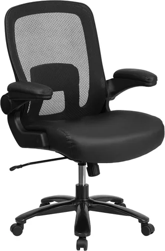 Miniatura 19 de Flash Furniture Silla giratoria grande y alta para oficina y juegos con soporte lumbar y espalda, silla de oficina ergonómica de malla con Tela