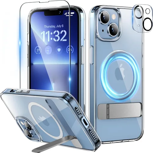 Miniatura 8 de Funda magnética para iPhone 14 Plus de 6.7 pulgadas (2022), soporte delgado con protector de pantalla compatible con Magsafe a prueba de golpes