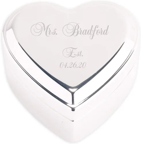 Miniatura 24 de Cherished Moments Caja de recuerdo de joyería de corazón personalizada con cruz grabada personalizada y nombre para regalo de bautizo de bebé