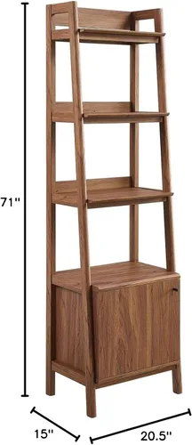 Miniatura 3 de Modway Vitrina de estantería de 21" en roble