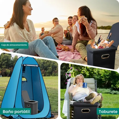 Miniatura 6 de Ann Katy Inodoro portátil XL mejorado, para adultos y niños, extragrande, de viaje, alto, con tapa, orinal compacto para automóvil, senderismo