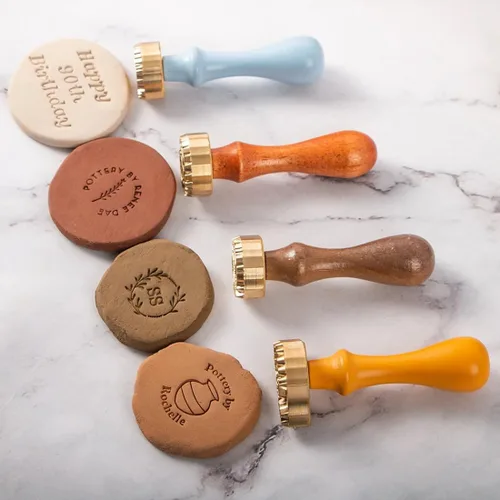 Sello de cerámica personalizado, sello personalizado para arcilla, sello de firmas hecho a mano para cerámica, sello personalizado para cerámica