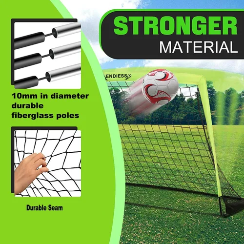 Miniatura 4 de Deportes niños practican porterías de fútbol, juego de red de fútbol plegable desplegable, redes de fútbol portátiles para práctica, mini porteros