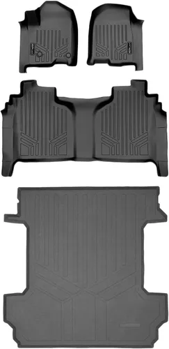 Miniatura 21 de SMARTLINER Juego de tapetes de piso de recubrimiento, de 2 filas, para Chevrolet Silverado 1500 2007-2013