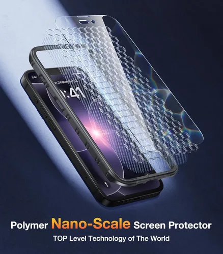 Miniatura 446 de Diaclara Funda diseñada para iPhone 16, mejorada [protección completa de la cámara], carcasa resistente de cuerpo completo con protector de pantalla