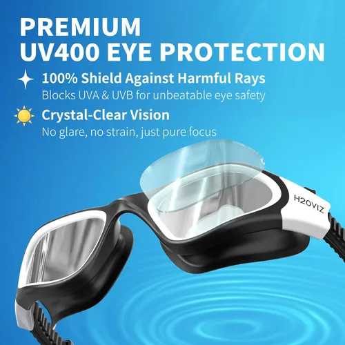 Miniatura 4 de Gafas de natación polarizadas, antivaho y protección UV400, antifugas, incluye tapones para los oídos Pro Swim Hombres Mujeres Adolescentes
