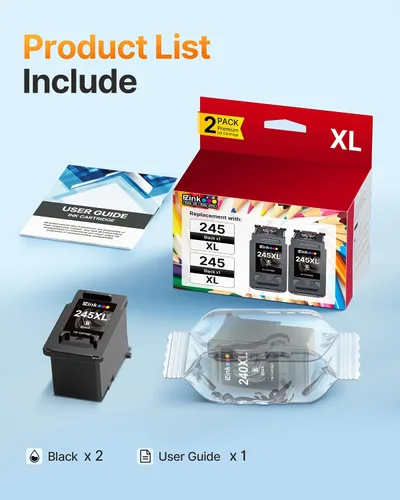 Miniatura 5 de E-Z Ink - Cartucho de tinta de repuesto 245XL para Canon 245XL tinta negra 245XL PG-245XL Compatible con cartuchos de tinta para impresoras Canon