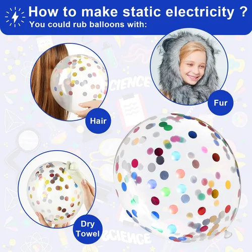 Miniatura 3 de Capoda 60 globos de ciencia para fiestas, globos de látex científicos, decoración de cumpleaños con temática científica para el aula, suministros