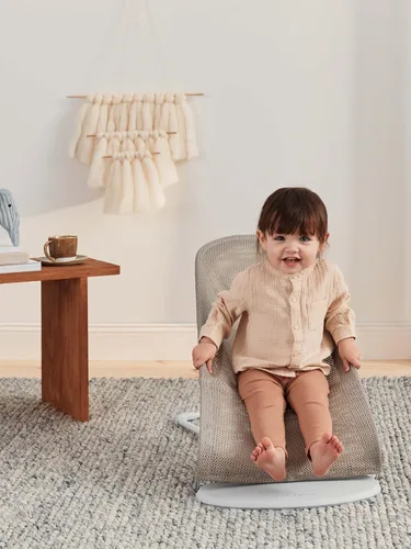 Miniatura 7 de BabyBjörn Bouncer Balance Soft, Marco Gris Claro, Malla, Gris Beige/Blanco (005144US)