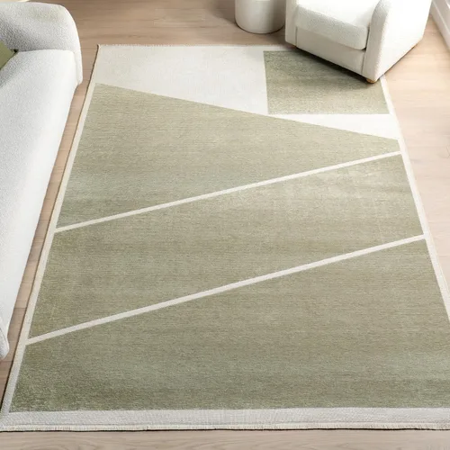 Miniatura 14 de Nuloom Versa Kirby - Alfombra de área color crema, 4 x 6 pies, azulejos, suave y acogedora, con alto tráfico, resistente a las manchas, fácil