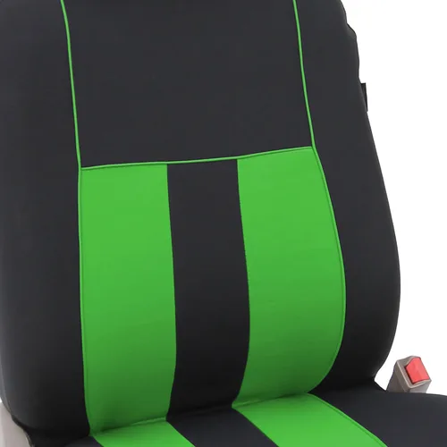 Miniatura 6 de FH Group - Juego completo de fundas para asientos de auto con rayas llamativas, ajuste universal para asientos delanteros de respaldo bajo, Verde