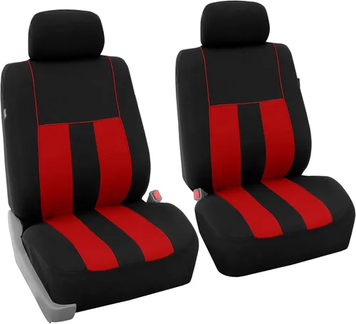 Miniatura 10 de FH Group - Juego completo de fundas para asientos de auto con rayas llamativas, ajuste universal para asientos delanteros de respaldo bajo, Verde