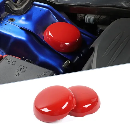 Miniatura 4 de JWWY Cubierta colgante para compartimento del motor para Dodge Challenger Charger 2009-2024+, accesorios de motor ABS rojo, 2 piezas
