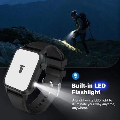 Miniatura 3 de Reloj inteligente, pantalla HD de 1.85 pulgadas, esfera dinámica 3D, actualización de 60 Hz, llamadas Bluetooth, linterna LED, más de 100 modos