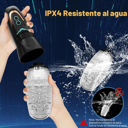 Miniatura 5 de Masturbador automático masculino juguete sexual con 10 vibraciones, 8 patrones de empuje y rotación, juguetes sexuales masculinos para hombres
