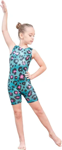 Miniatura 2 de EQSJIU Leotardos de gimnasia para niñas y niños mosaico sirena mariposa estrellas leopardo galaxia teñido anudado cosmos leopardo