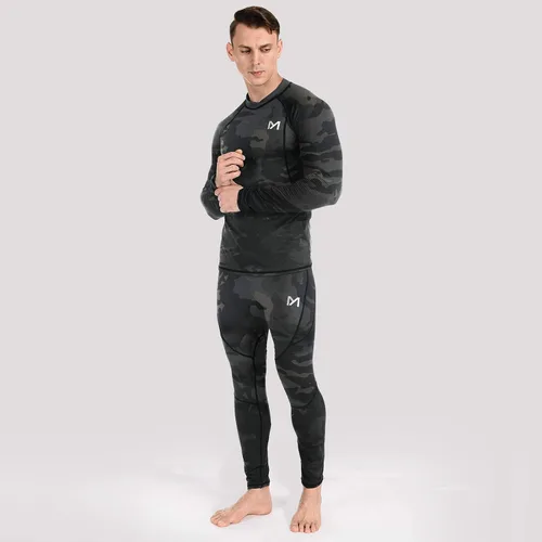Miniatura 3 de MEETYOO Ropa interior térmica para hombre conjunto de capa base de pantalones largos de invierno para esquí y correr