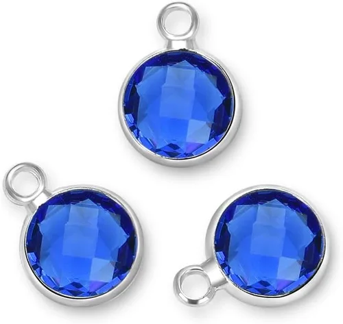 Miniatura 15 de Adabele Colgante de piedra natal de plata de grado A, 0.236 in, pequeño, 0.315 in y 0.394 in para aretes personalizados, pulseras, collares
