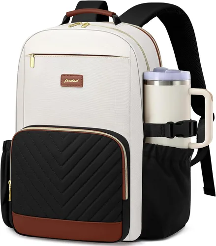 Mochila para Laptop para Mujeres Mochila de Libros: Mochilas de Trabajo y Escuela de 15.6 pulgadas con Bolsillo con Compartimento para Taza de Gran