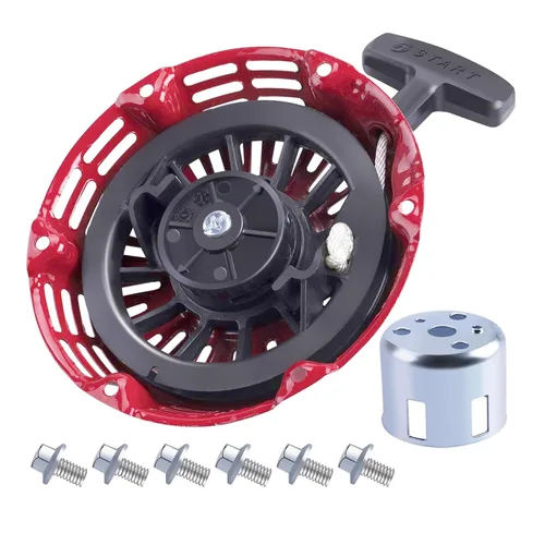 Arrancador de retroceso con copa de arranque compatible con Honda GX120 GX160 GX200 Arrancador de tracción (garras de varilla de acero) Motor