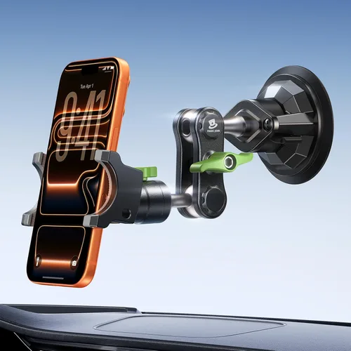 MAGIC JOHN Soporte para teléfono de coche, soportes ultraduraderos de metal para tu coche, soporte para teléfono celular de rotación 360° para