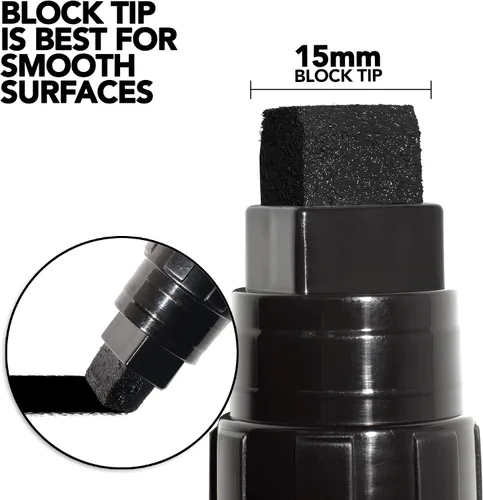 Miniatura 2 de Krink K-55 - Rotulador de pintura negra – Rotuladores de pintura acrílica de arte fino vibrante y opaco para superficies lisas – Marcadores