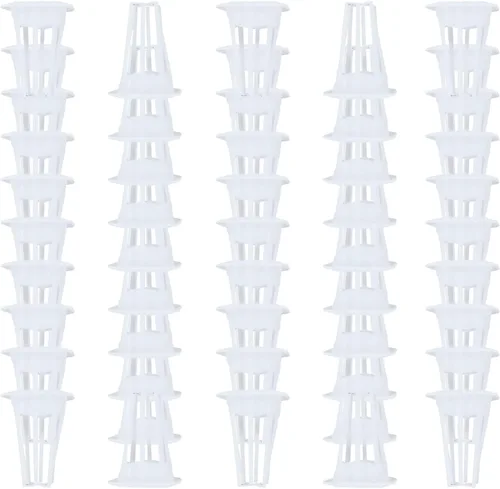 50 cestas cuadradas de cultivo para suministros hidropónicos de interior, sistema de cultivo hidropónico, vainas de semillas de plantas compatibles
