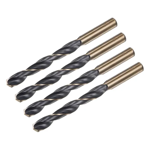 Miniatura 45 de uxcell Brocas Jobber de 0.118 in (0,118 pulgadas) de nitruro negro y oro recubierto de titanio M2 de alta velocidad (HSS) Brocas helicoidales