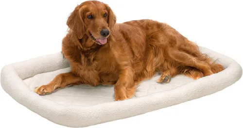Miniatura 18 de Furhaven Cama para Perros para Perros Grandes/Medianos, 100% Lavable, Dimensionada para Adaptarse a Jaulas - Almohadilla de Jaula con Borde de Forro