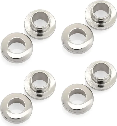 Miniatura 12 de CRAFTMEMORE Anillos de metal a presión con ojales de superficie plana, anillos tóricos para bolso, fácil instalación, paquete de 4 (0.433 in