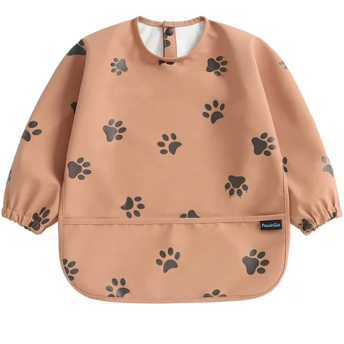 Miniatura 10 de Baberos de Bebé con Manga Larga y BLW, Baberos de Cobertura Total para Alimentación de Bebé, Material de PU Suave y Amigable con la Piel, Lavable a
