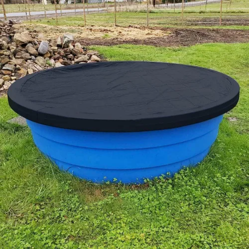 Miniatura 6 de YardJoyliz Cubierta de piscina de tanque de polietileno de 6 pies, impermeable, resistente, de plástico, redondo, para piscina