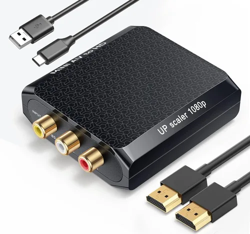 Miniatura 8 de Adaptador WENTER de RCA a HDMI, convertidor de 1080P AV a HDMI, adaptador de audio y video compuesto mini CVBS, compatible con PAL/NTSC