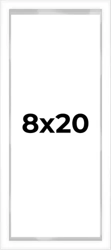 Miniatura 63 de Caja de sombra de 10 x 24 pulgadas, marco blanco contemporáneo – Tamaño interior 10 x 24 x 1 pulgada de profundidad – El marco blanco está hecho